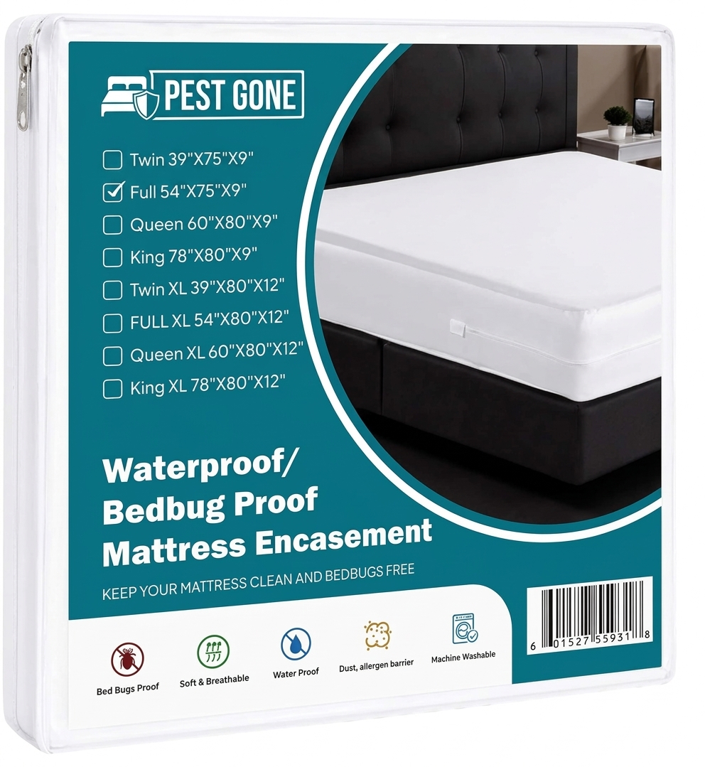 Pest Gone waterproof bedbug proof mattress encasement package